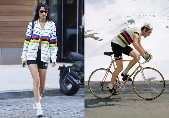 wheel machine bicycle transportation vehicle shorts clothing person sunglasses shoe