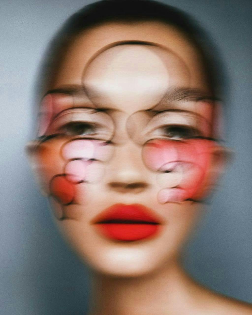portrait photography head face person woman adult female glasses lipstick