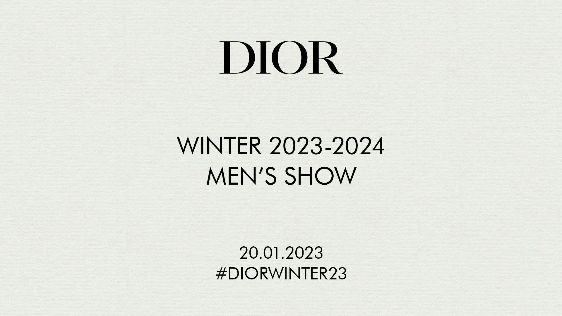 Dior the fall winter 2023-24 fashion show in live streaming