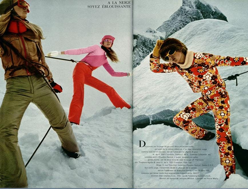 L'Officiel archive skiwear 70s