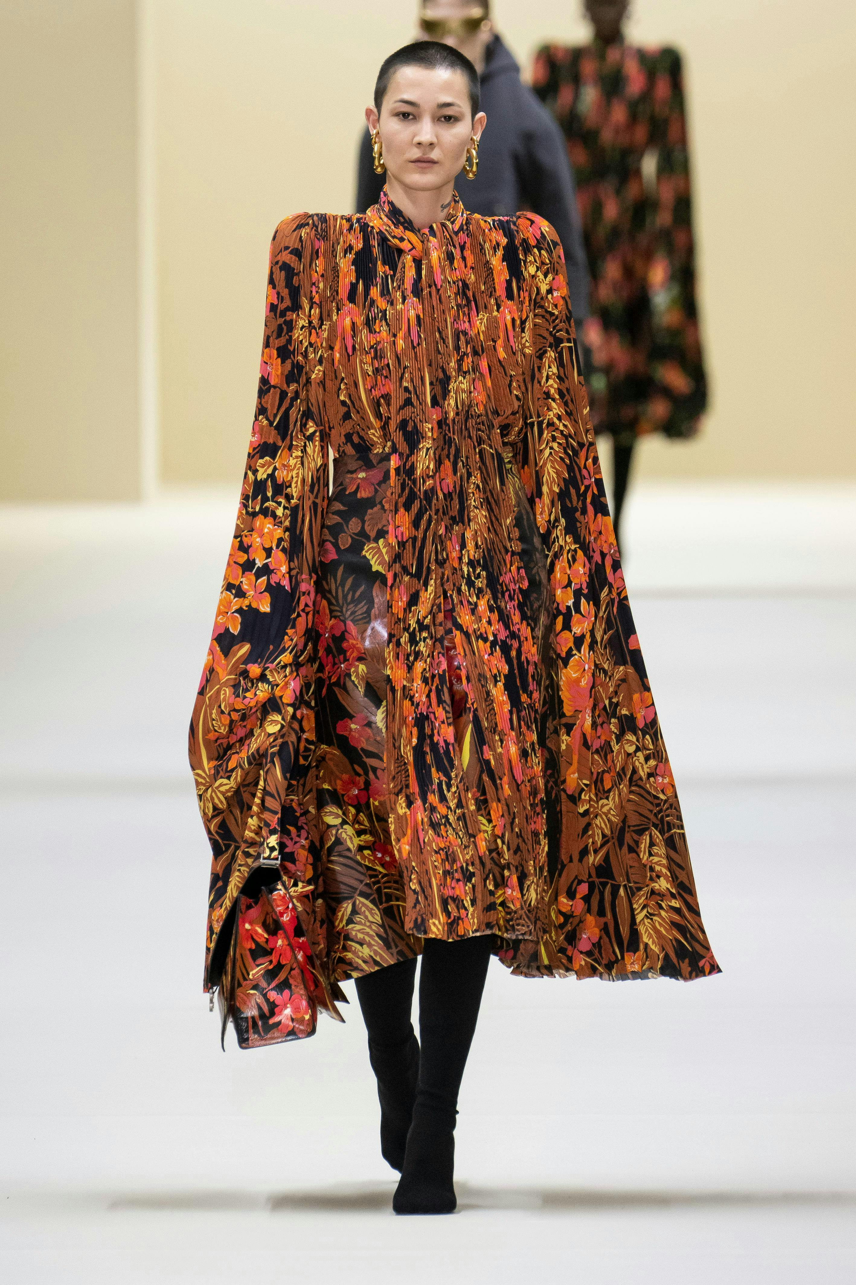 paris fashion adult female person woman long sleeve sleeve dress coat gown
