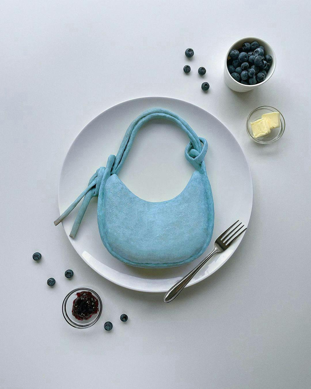 blueberry fruit plant produce accessories bag handbag plate machine screw