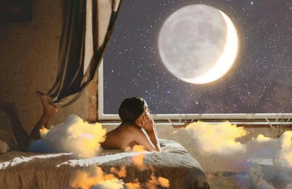 bathing person astronomy moon nature night outdoors