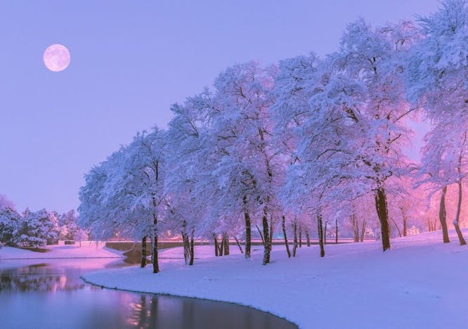 nature outdoors scenery landscape night ice astronomy moon weather snow