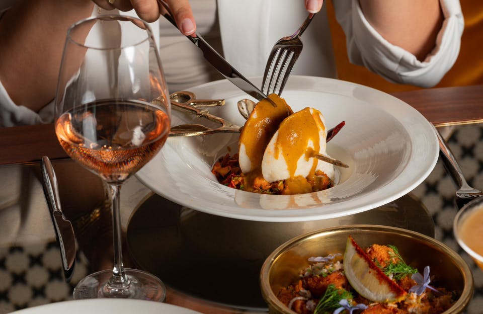 food food presentation brunch cutlery fork meal plate