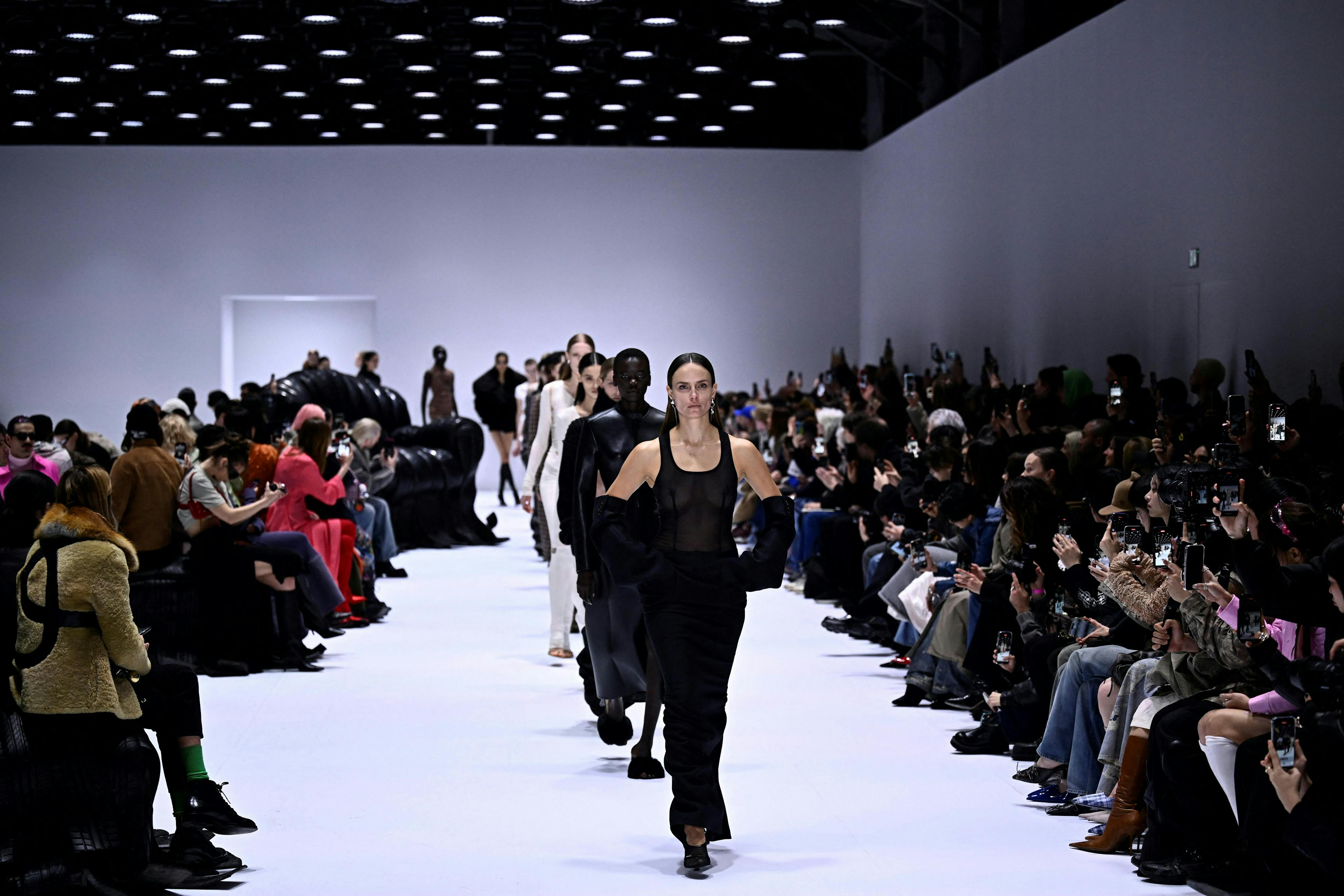 fashion horizontal autumn fashion collection paris adult female person woman people male man crowd shoe