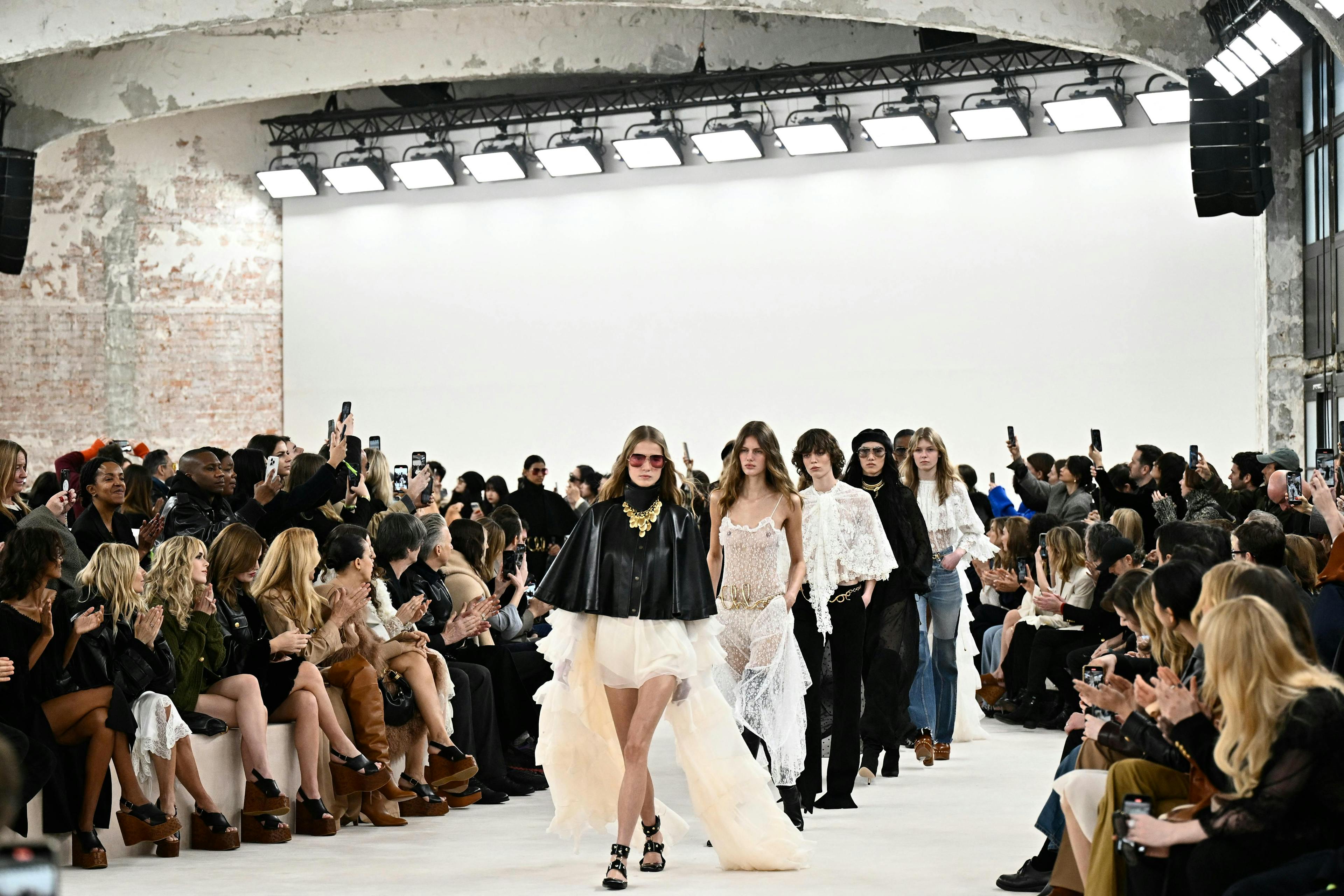 fashion horizontal autumn fashion collection paris adult female person woman glasses high heel shoe handbag crowd